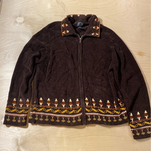 Designers Studio Originals Zip Up Sweater XL (FP) - Picture 8 of 15